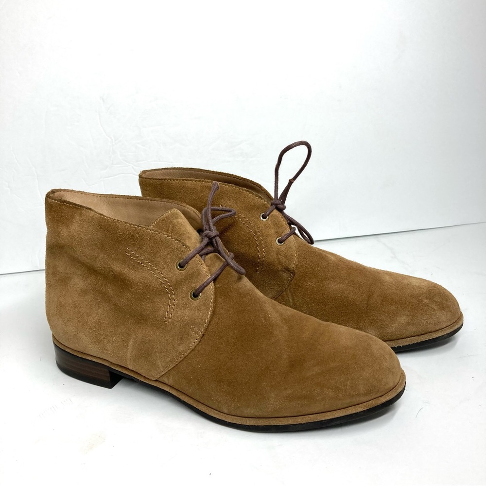 Via Spiga Tan Suede Ankle Boots